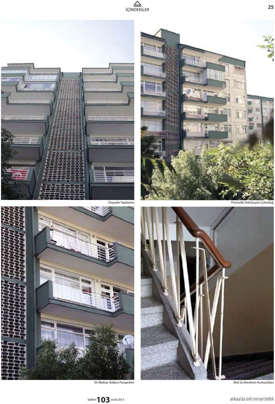 Blokları Balkon Parapetleri Blok İçi