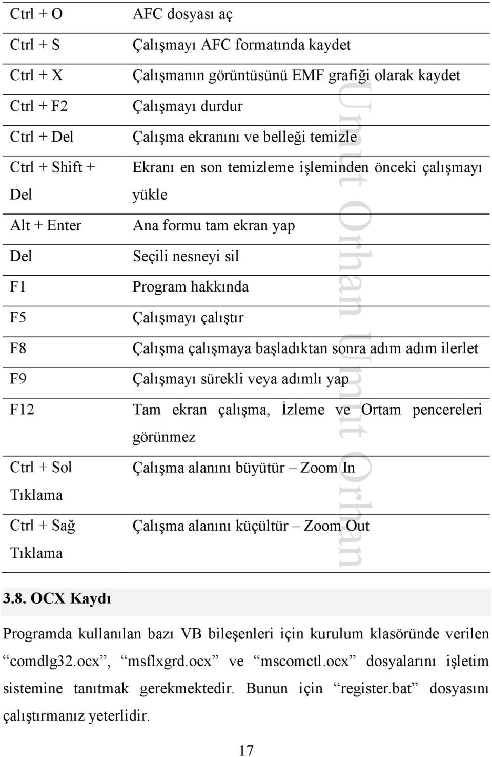 hakkında Çalışmayı çalıştır Çalışma çalışmaya başladıktan sonra adım adım ilerlet Çalışmayı sürekli veya adımlı yap Tam ekran çalışma, Đzleme ve Ortam pencereleri görünmez Çalışma alanını büyütür