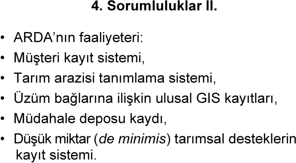 Tarım arazisi tanımlama sistemi, Üzüm bağlarına ilişkin