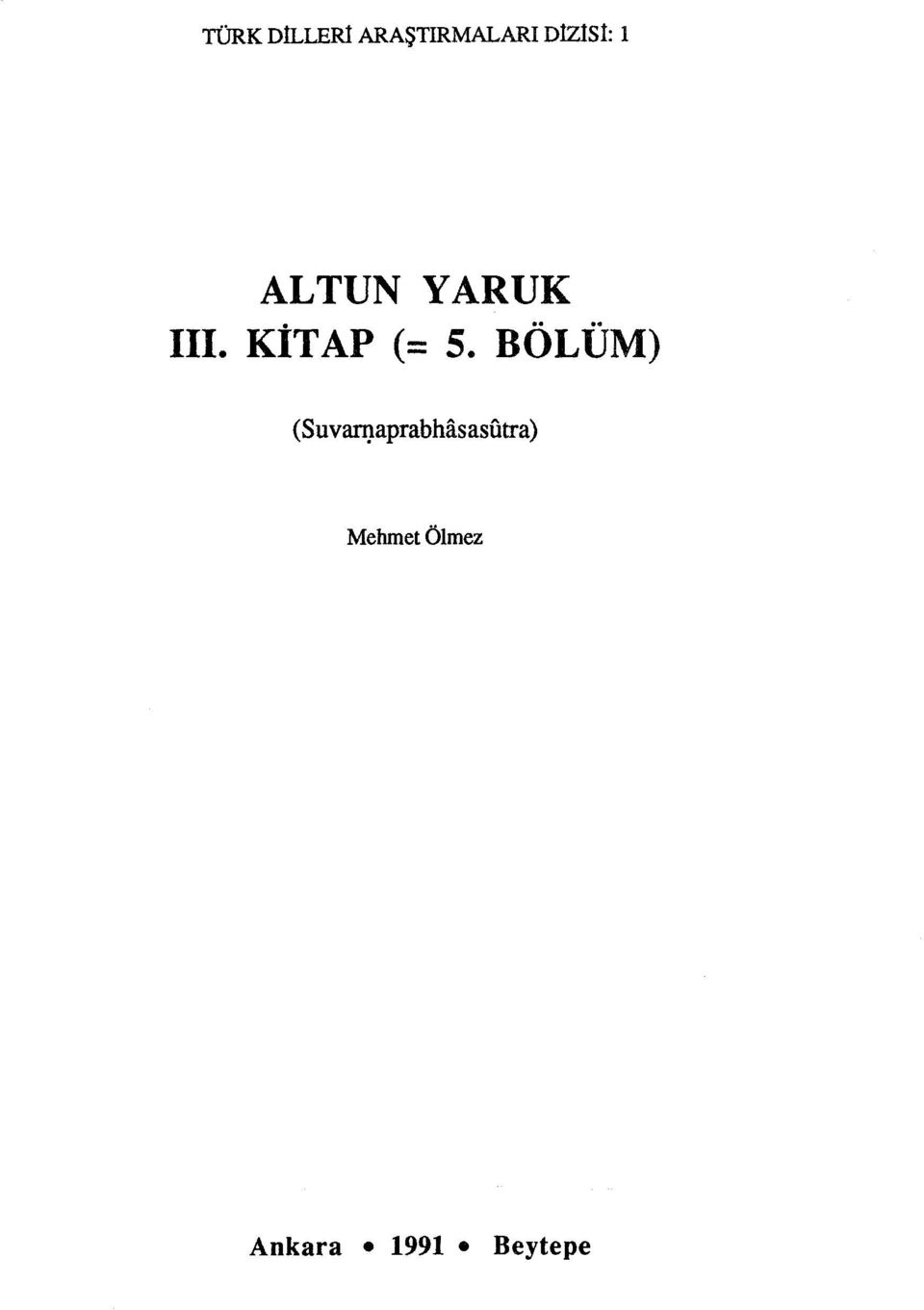 YARUK III. KİTAP (= 5.