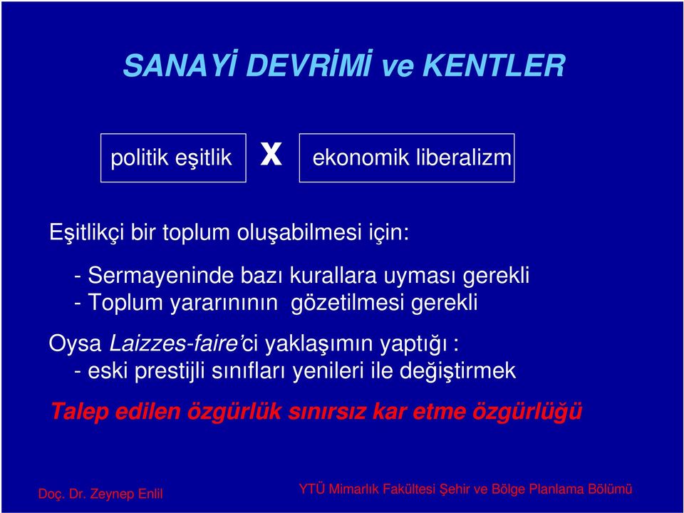 yararınının gözetilmesi gerekli Oysa Laizzes-faire ci yaklaşımın yaptığı : - eski