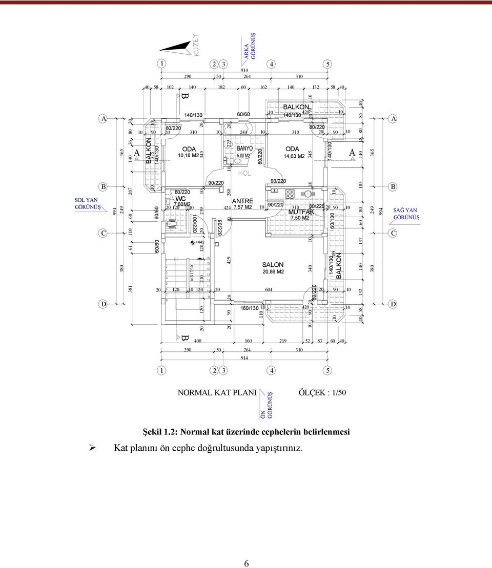 10,18 M2 16X17/30 100/220 20 +442 90/220 SALON 20,86 M2 ODA 14,63 M2 709 10 60/130 10 BALKON 20 120 10 120 20 604 20 90 10 20 90/220 90/220 10 10 90/220 310 20 90 MUTFAK 10 7,50 M2 10 A 40 58 132 140