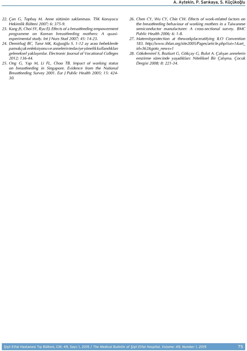 1-12 ay arası bebeklerde pamukçuk enfeksiyonu ve annelerin tedaviye yönelik kullandıkları geleneksel yaklaşımlar. Electronic Journal of Vocational Colleges 2012; 136-44. 25.