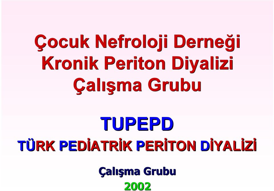 Çalışma Grubu TUPEPD TÜRK