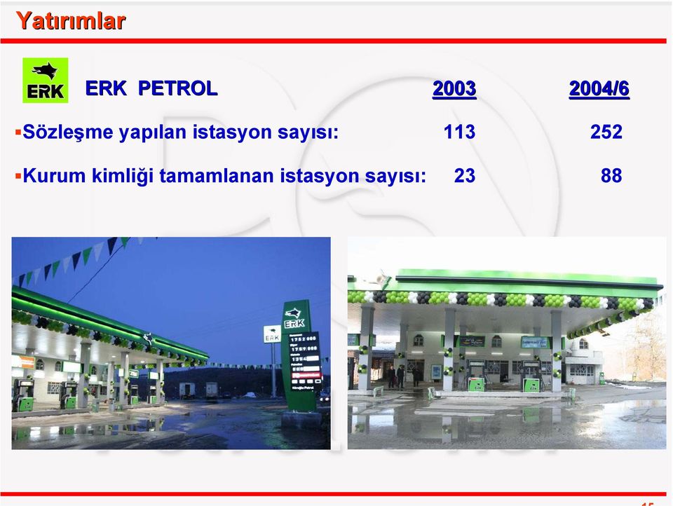 istasyon sayısı: 113 252 Kurum