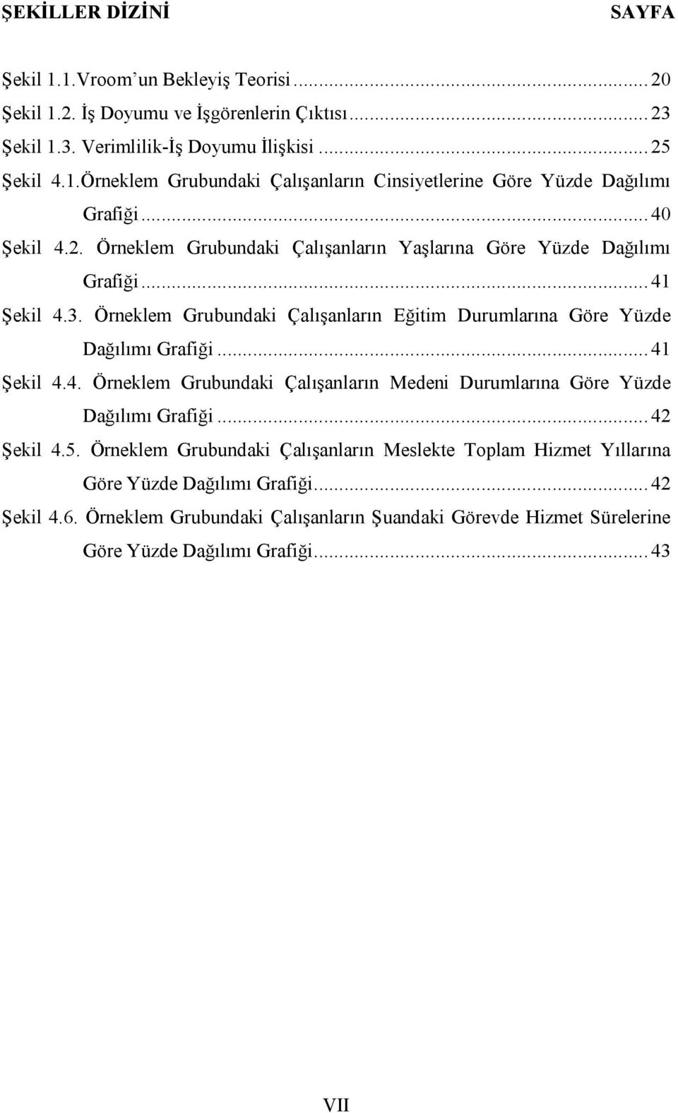 .. 41 Şekil 4.4. Örneklem Grubundaki Çalışanların Medeni Durumlarına Göre Yüzde Dağılımı Grafiği... 42 Şekil 4.5.