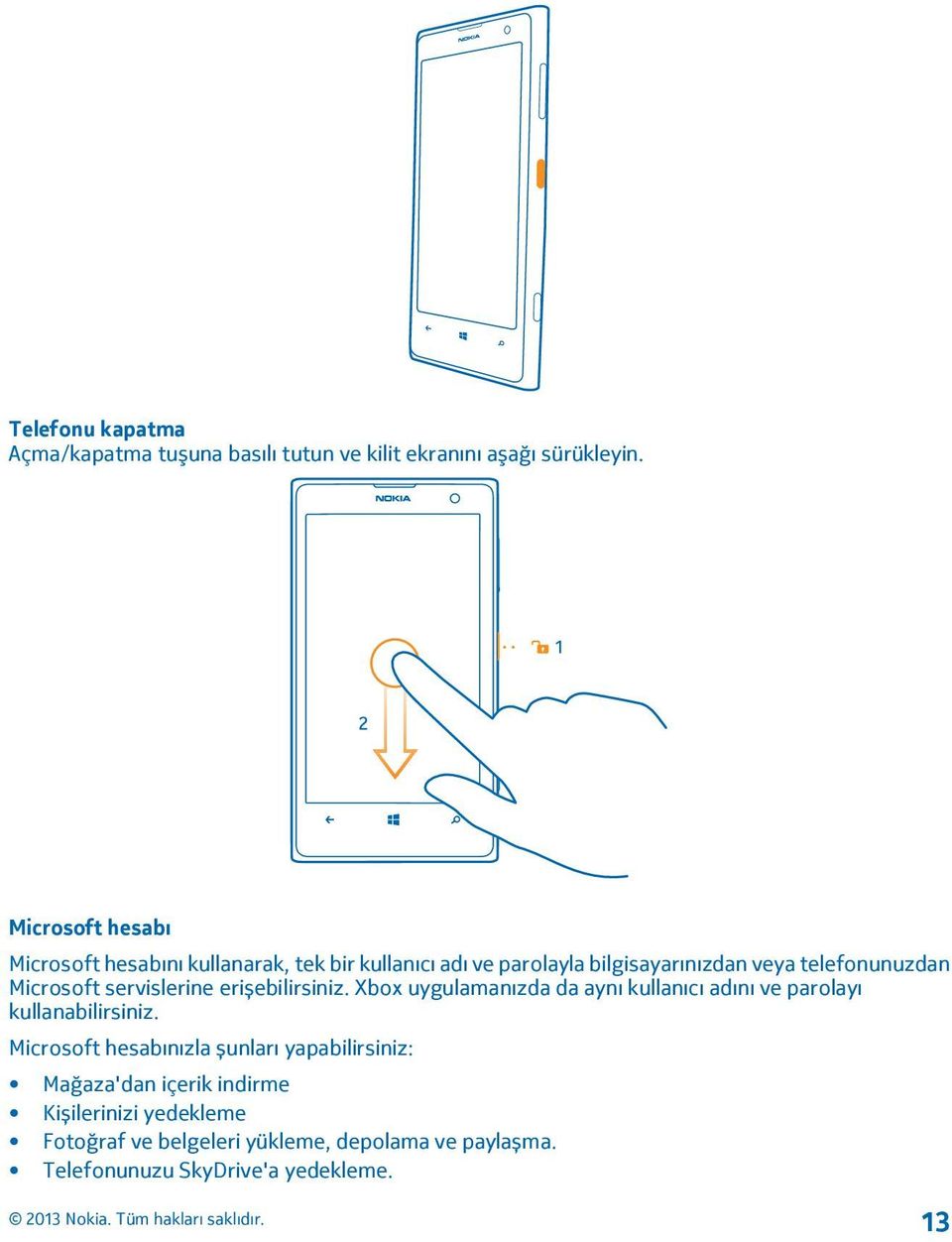 Microsoft servislerine erișebilirsiniz. Xbox uygulamanızda da aynı kullanıcı adını ve parolayı kullanabilirsiniz.