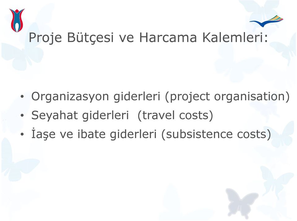 giderleri (travel costs) İaşe