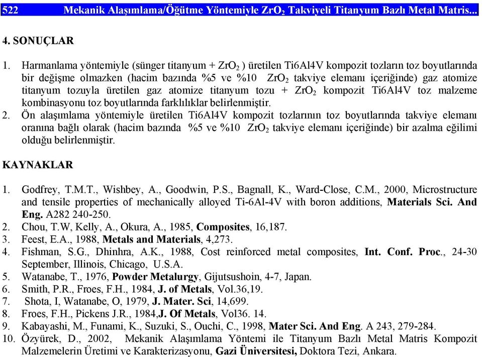 titanyum tozuyla üretilen gaz atomize titanyum tozu + ZrO 2 