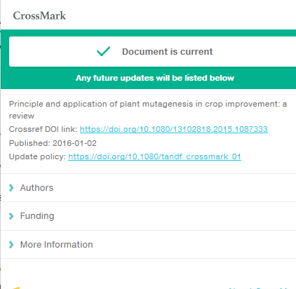 Taylor & Francis, makalelere CrossMark uygulamak suretiyle, yayımladığımız içeriğin devamlılığını sağlamayı ve herhangi bir değişiklik olduğunda okuyucuları uyarmayı amaçlamaktadır.