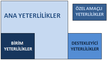 Birim yeterlilikler ana yeterliliği edinmek üzere sahip olunması gereken, bütünün bir parçasını oluşturan ve ana yeterliliğin öğrenme çıktılarının bir kısmına karşılık gelen birim öğrenme