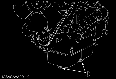 20 DÜZENLİ KONTROLLER VE BAKIM İŞLERİ [D1803-CR-E4, D1803-CR-TE4, V2403-CR-E4, V2403-CR-TE4] HER 400 SERVİS SAATİ Motor yağının değiştirilmesi [D1803-CR-E4, D1803-CR-TE4, V2403-CR-E4, V2403-CR-TE4]