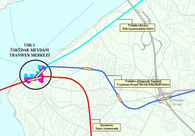 Transfer Merkezi Alanı için yapılacak olan avan proje; alansal kullanımlar, yaya-taģıt-toplu taģıma araçları bağlantısı, otopark kapasitesi ve giriģ-çıkıģı, raylı sistem istasyon bağlantısı, bina ve