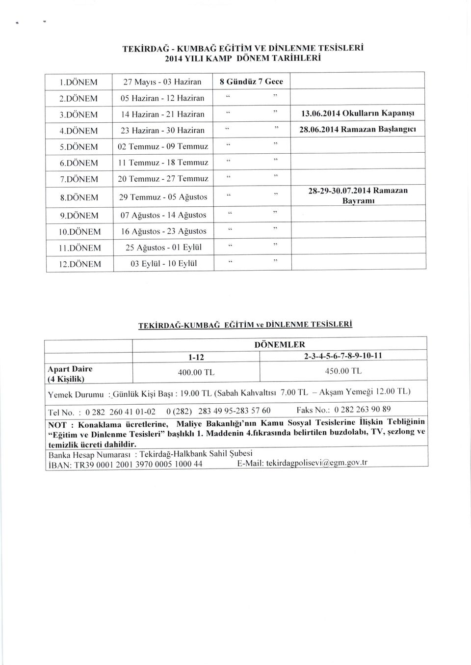 201 4 Okullarrn Kapanrgr 28.06.201 4 Ramazan Baglan gtct 28-29 -30.07.