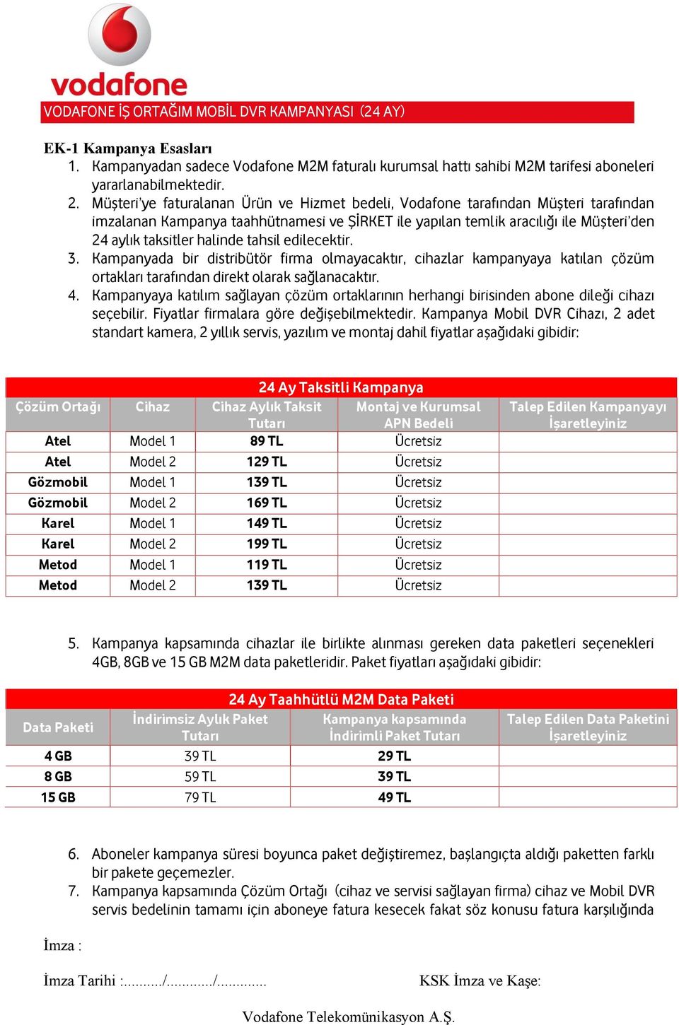 tahsil edilecektir. 3. Kampanyada bir distribütör firma olmayacaktır, cihazlar kampanyaya katılan çözüm ortakları tarafından direkt olarak sağlanacaktır. 4.