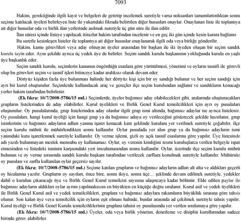 İlan süresi içinde listeye yapılacak itirazlar hakim tarafından incelenir ve en geç iki gün içinde kesin karara bağlanır.