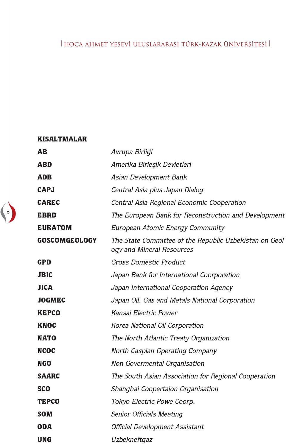 Energy Counity The State Coittee of the Repulic Uzekistan on Geol ogy and Mineral Resources Gross Doestic Product Japan Bank for International Coorporation Japan International Cooperation Agency