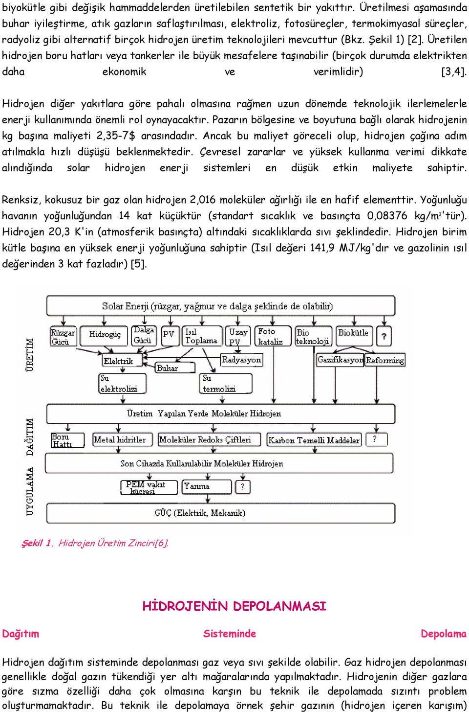 Şekil 1) [2]. Üretilen hidrojen boru hatları veya tankerler ile büyük mesafelere taşınabilir (birçok durumda elektrikten daha ekonomik ve verimlidir) [3,4].