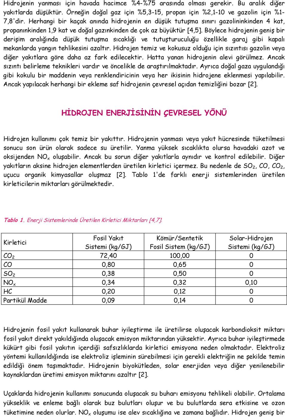 Böylece hidrojenin geniş bir derişim aralığında düşük tutuşma sıcaklığı ve tutuşturuculuğu özellikle garaj gibi kapalı mekanlarda yangın tehlikesini azaltır.