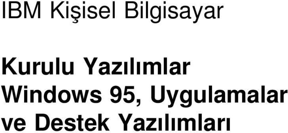 Yazılımlar Windows