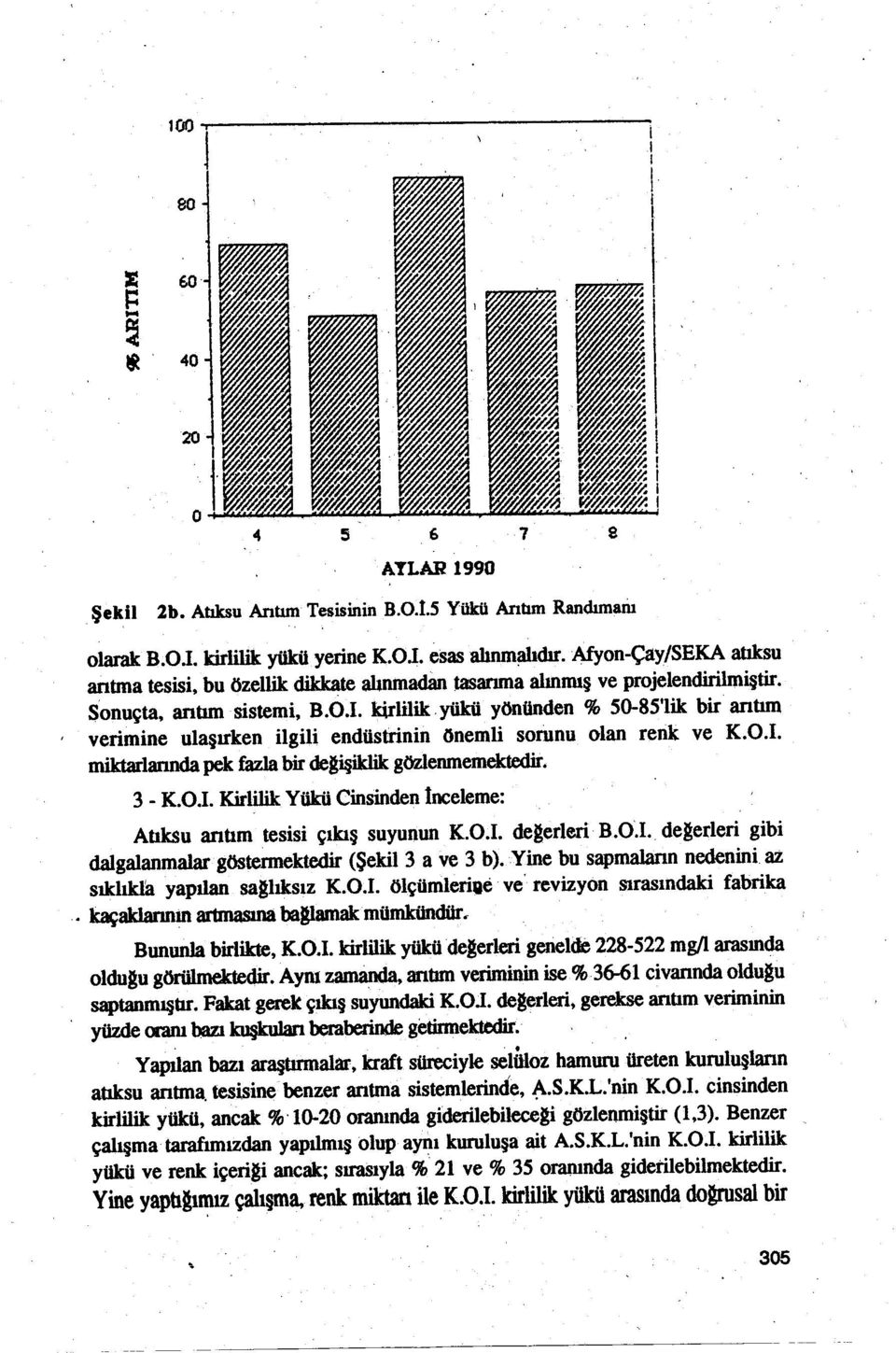 gözlenmemektedr 3 -KOI Krllk Yükü Cnsnden ınceleme: Atılesu antım tess çıkış suyunun KOJ degerler BOI degerler gb dalgalanmalar göstermektedr (Şekl 3 a ve 3 b) Yne bu sapmaların nedenn az sıklıkla