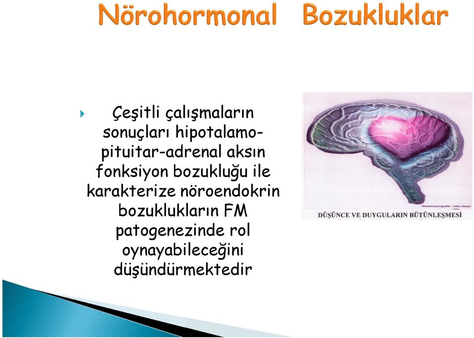 bozukluğu ile karakterize nöroendokrin