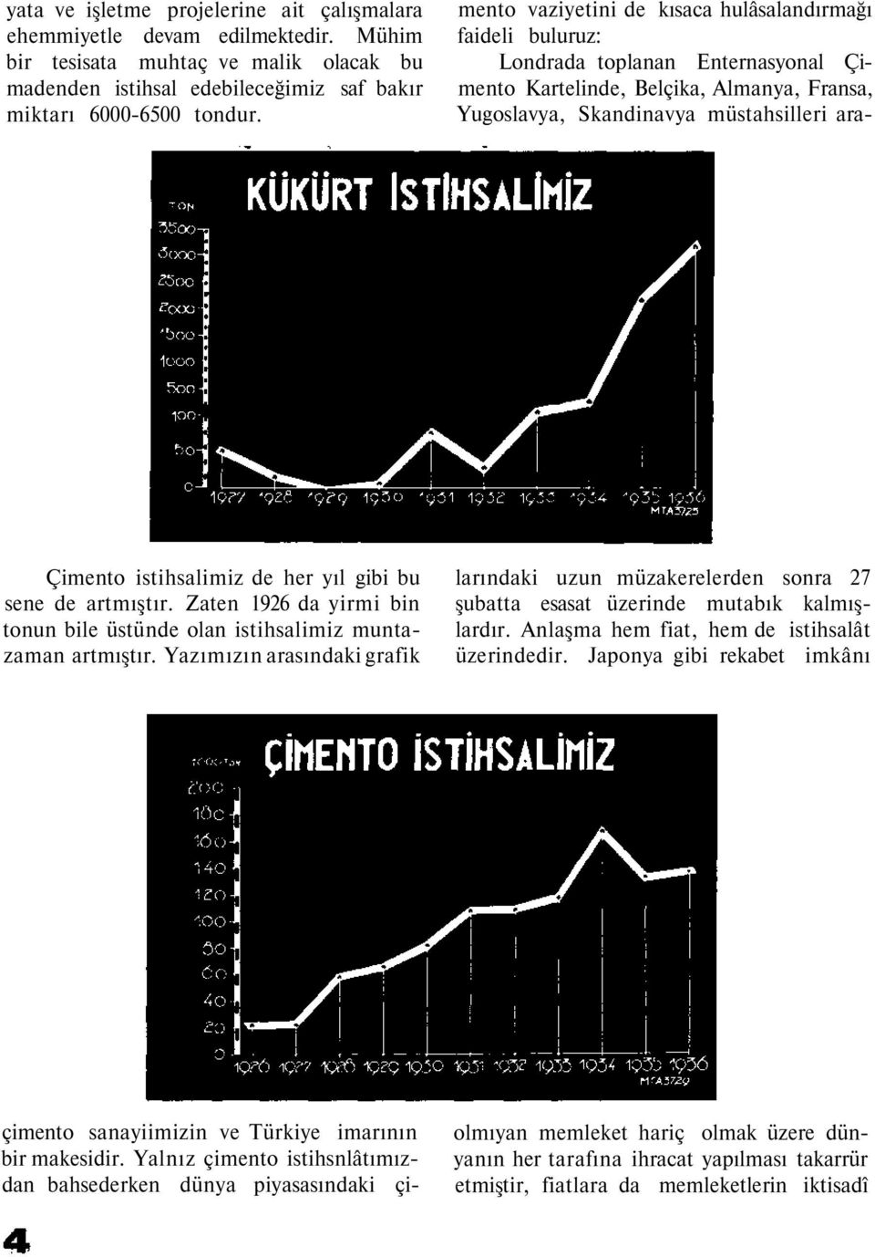 istihsalimiz de her yıl gibi bu sene de artmıştır. Zaten 1926 da yirmi bin tonun bile üstünde olan istihsalimiz muntazaman artmıştır.