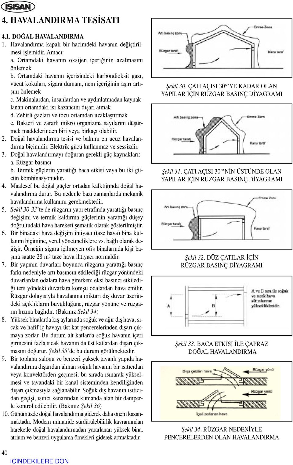 Makinalardan, insanlardan ve ayd nlatmadan kaynaklanan ortamdaki s kazanc n d flar atmak d. Zehirli gazlar ve tozu ortamdan uzaklaflt rmak e.