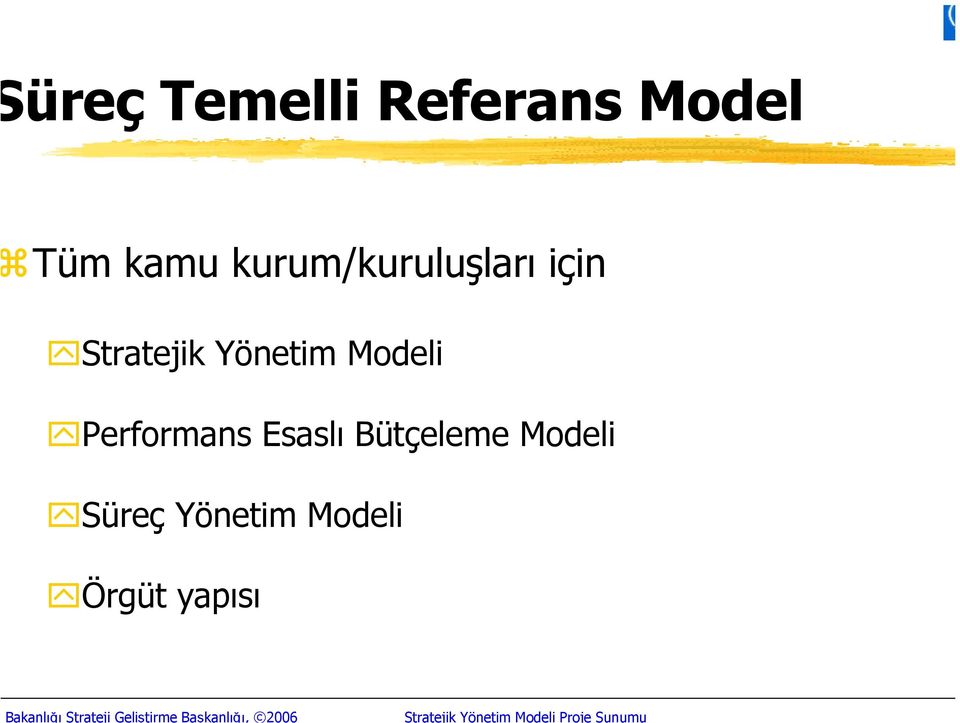 Yönetim Modeli Performans Esaslı