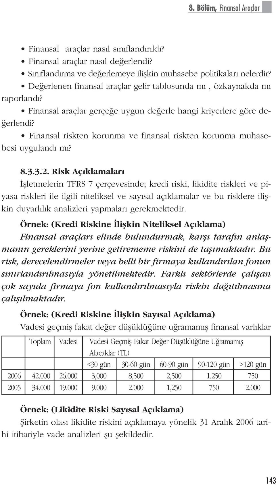 Finansal riskten korunma ve finansal riskten korunma muhasebesi uyguland m? 8.3.3.2.