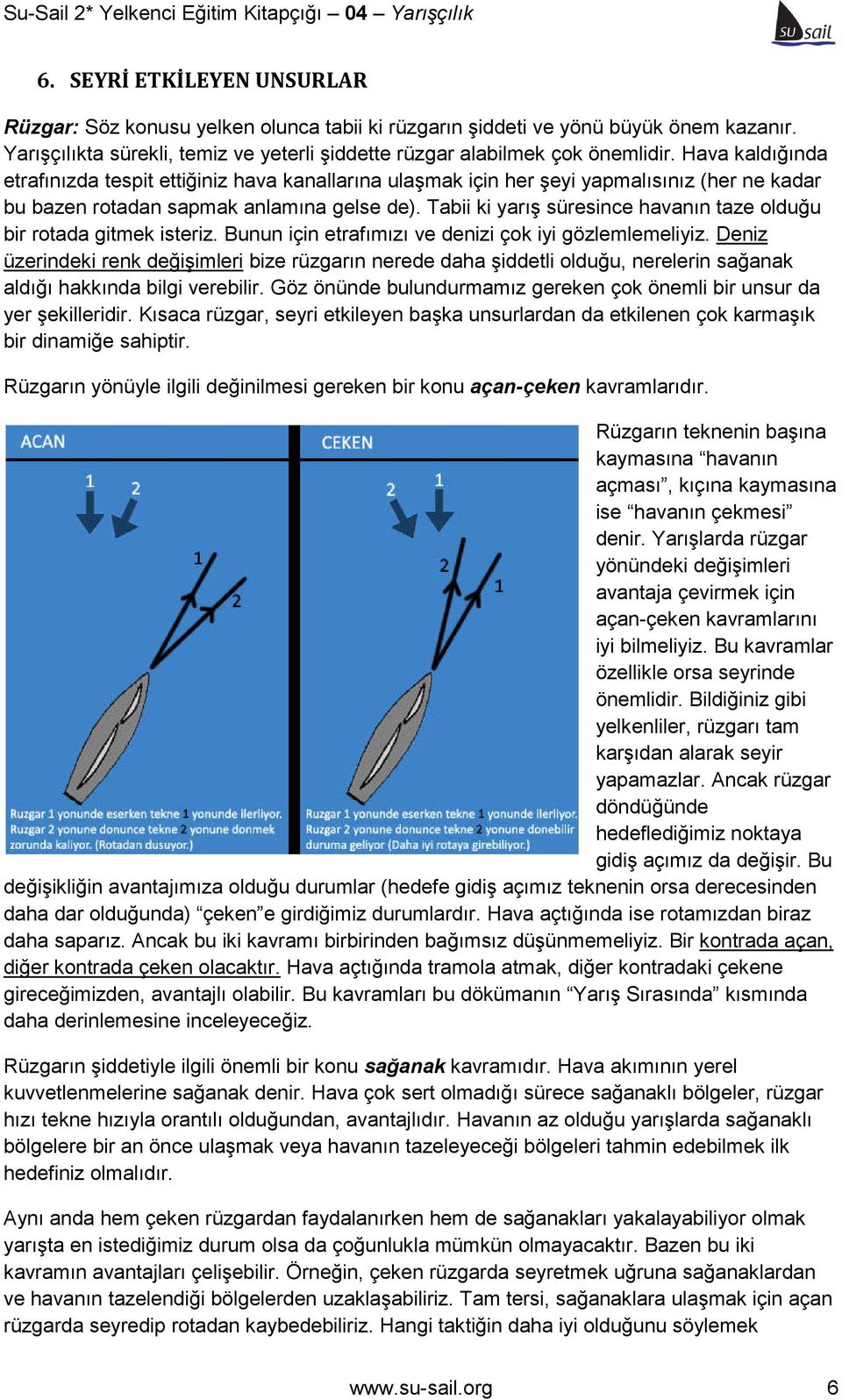 Tabii ki yarış süresince havanın taze olduğu bir rotada gitmek isteriz. Bunun için etrafımızı ve denizi çok iyi gözlemlemeliyiz.