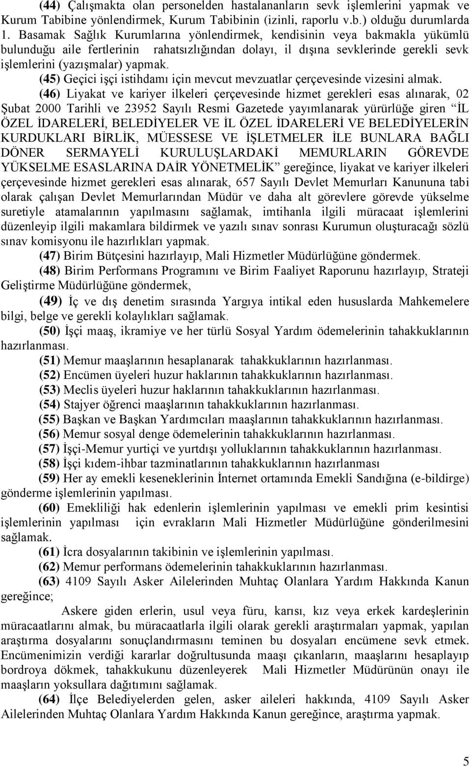 (45) Geçici işçi istihdamı için mevcut mevzuatlar çerçevesinde vizesini almak.