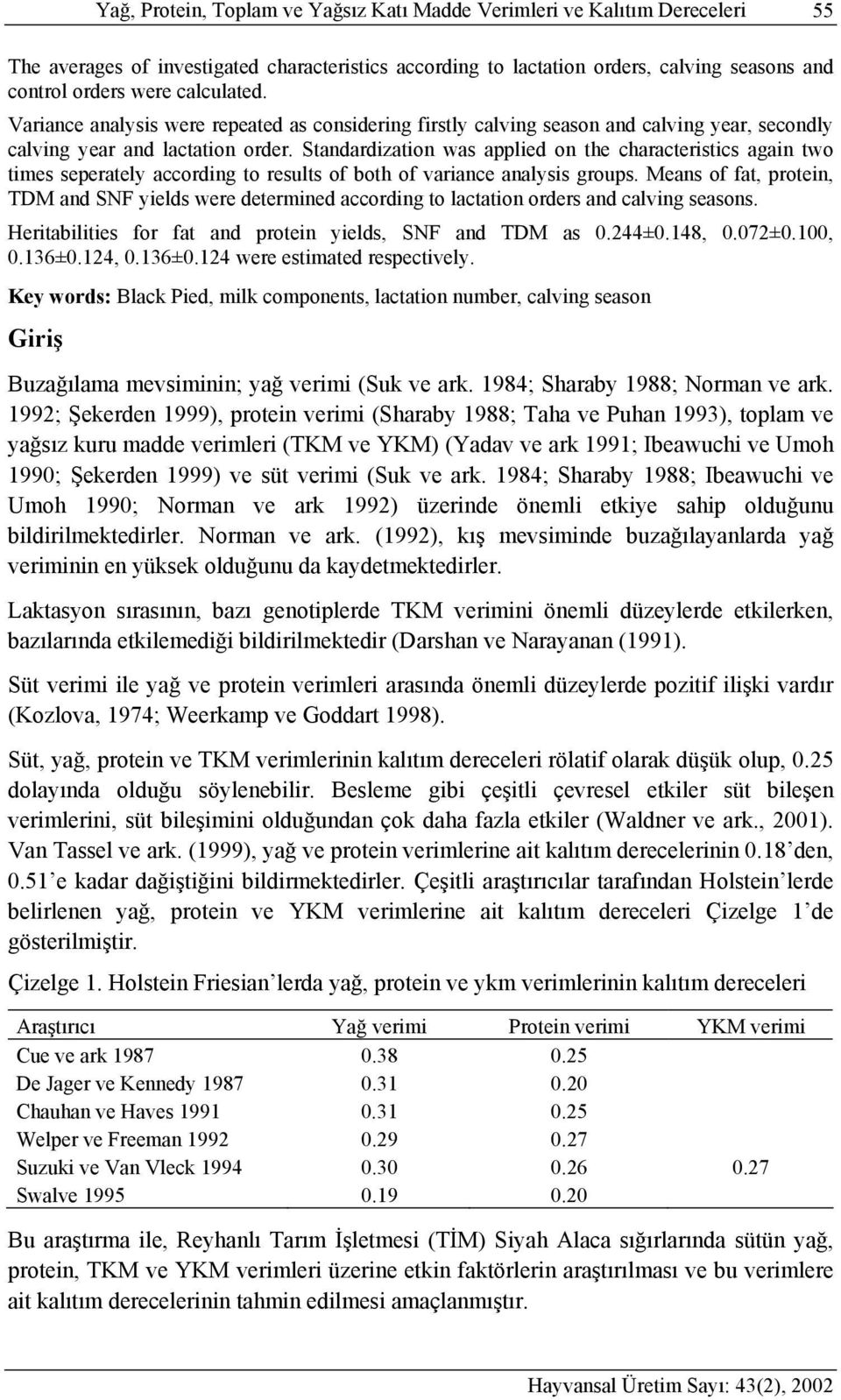 Standardization was applied on the characteristics again two times seperately according to results of both of variance analysis groups.