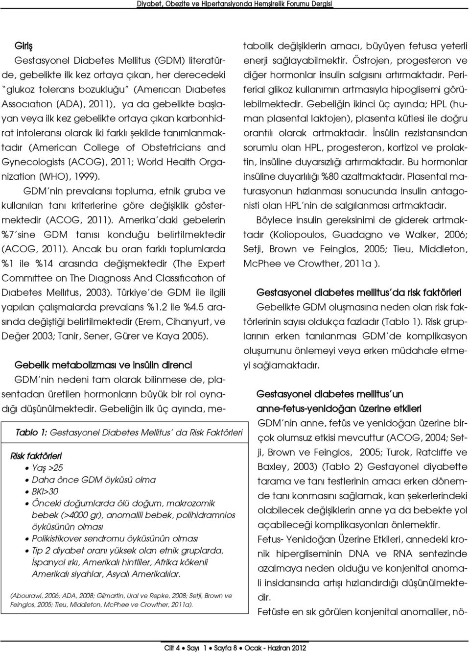 Obstetricians and Gynecologists [ACOG], 2011; World Health Organization [WHO], 1999).