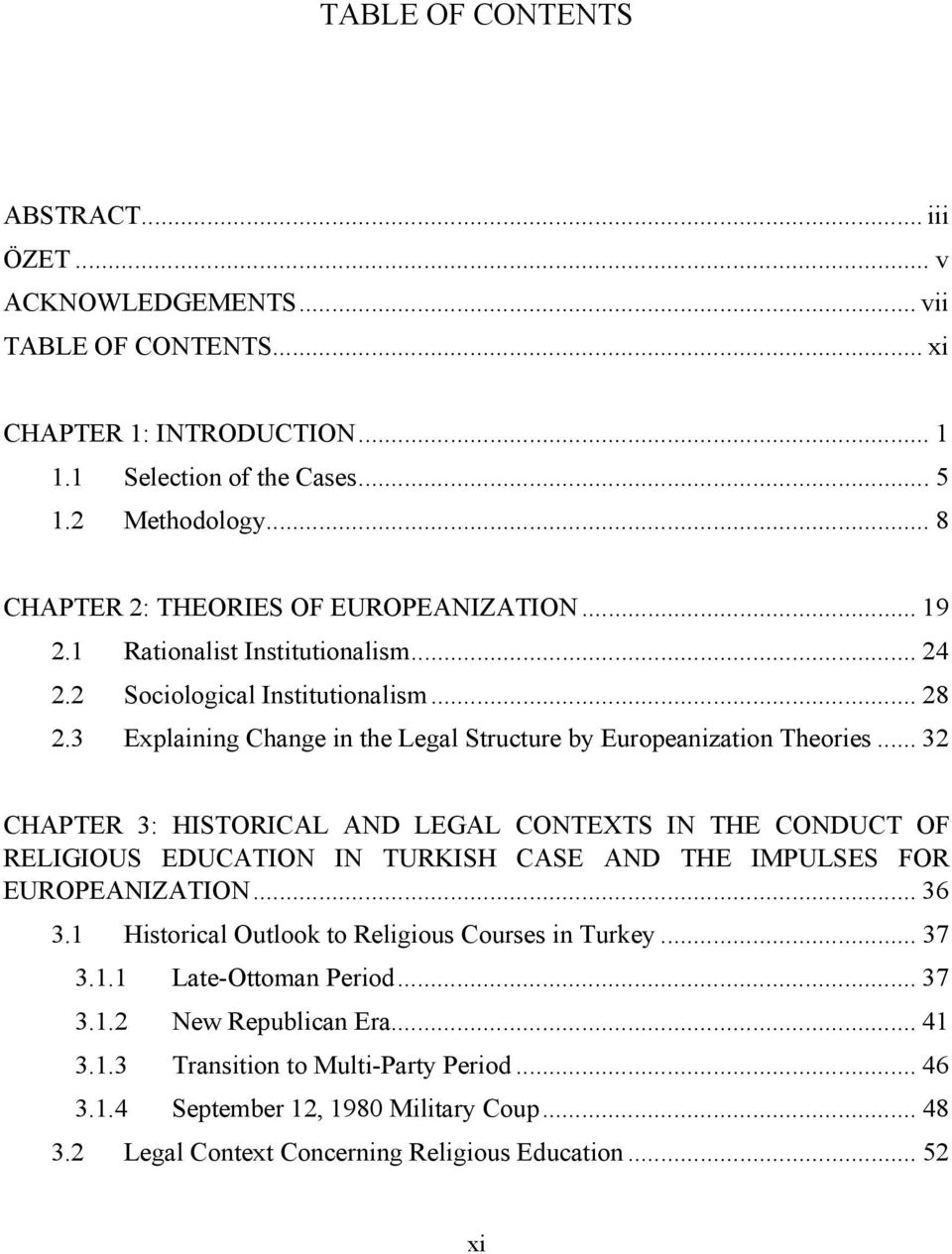 3 Explaining Change in the Legal Structure by Europeanization Theories.