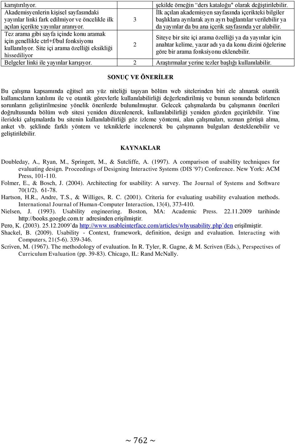 Tez arama gibi sayfa içinde konu aramak Siteye bir site içi arama özelliği ya da yayınlar için için genellikle ctrl+f/bul fonksiyonu 2 anahtar kelime, yazar adı ya da konu dizini öğelerine