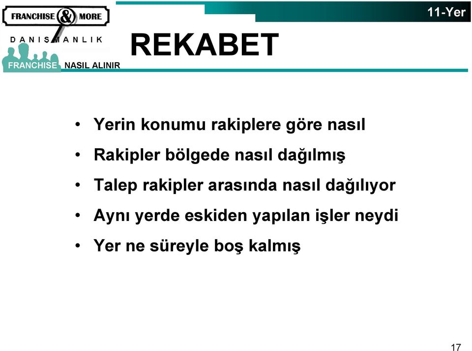 rakipler arasında nasıl dağılıyor Aynı yerde