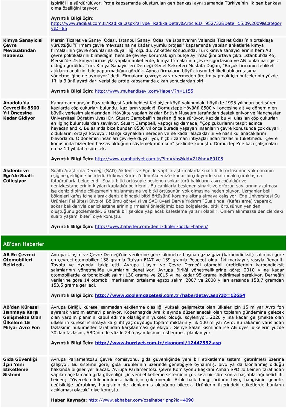 2009&categor yid=85 Kimya Sanayicisi Çevre Mevzuatından Habersiz Mersin Ticaret ve Sanayi Odası, İstanbul Sanayi Odası ve İspanya nın Valencia Ticaret Odası nın ortaklaşa yürüttüğü Firmam çevre