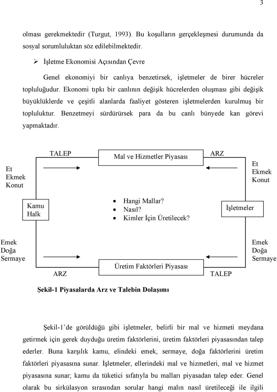 Ekonomi tıpkı bir canlının değişik hücrelerden oluşması gibi değişik büyüklüklerde ve çeşitli alanlarda faaliyet gösteren işletmelerden kurulmuş bir topluluktur.