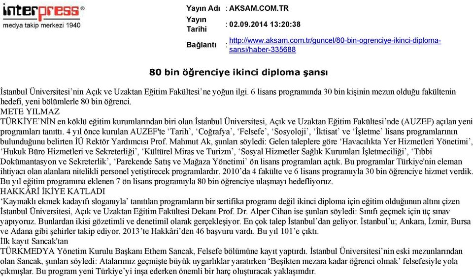 6 lisans programında 30 bin kişinin mezun olduğu fakültenin hedefi, yeni bölümlerle 80 bin öğrenci.