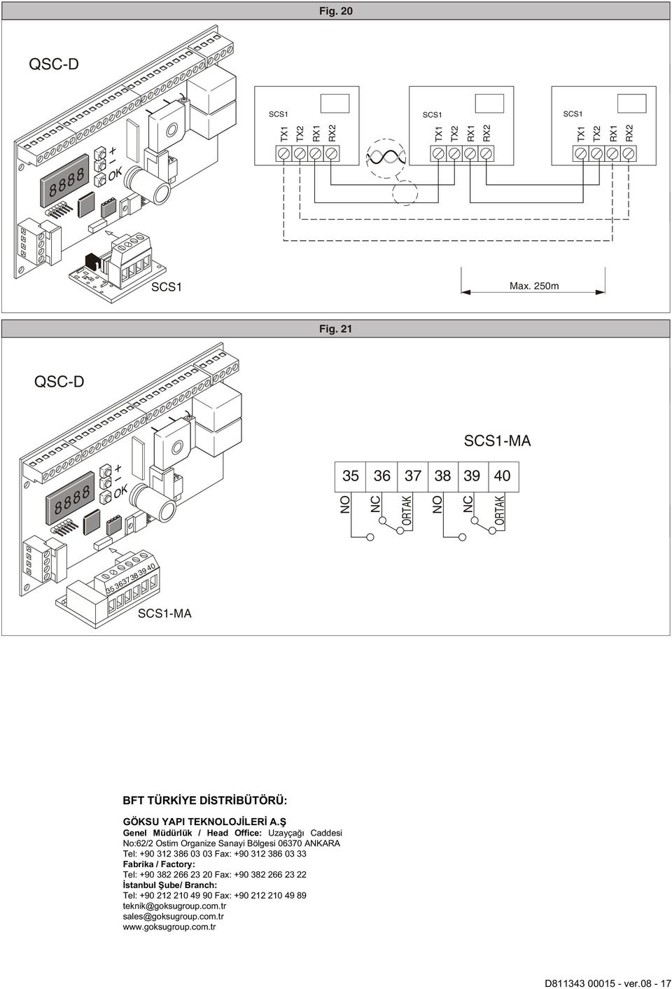 312 386 03 03 Fax: +90 312 386 03 33 Fabrika / Factory: Tel: +90 382 266 23 20 Fax: +90 382 266 23 22