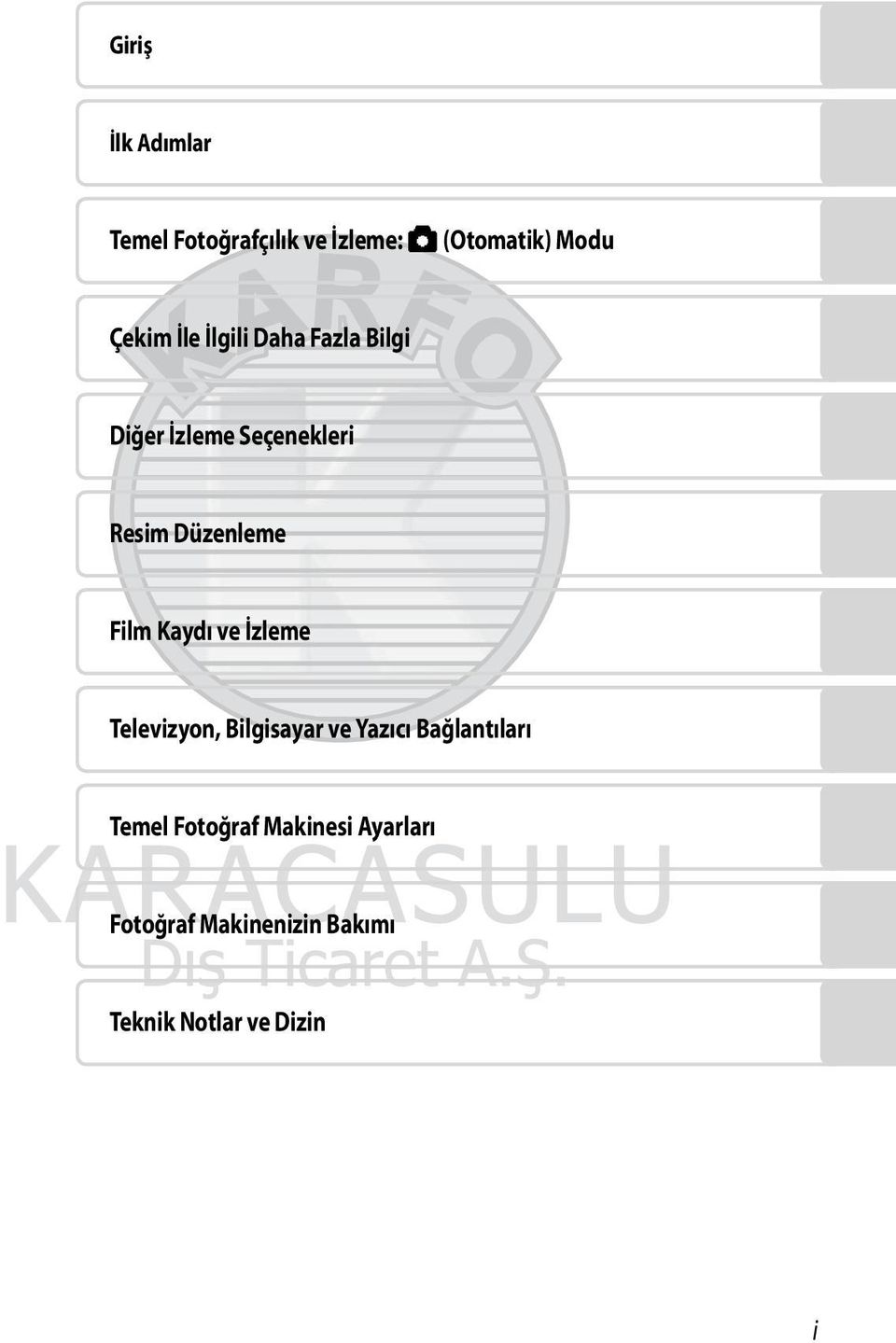 Kaydı ve İzleme Televizyon, Bilgisayar ve Yazıcı Bağlantıları Temel