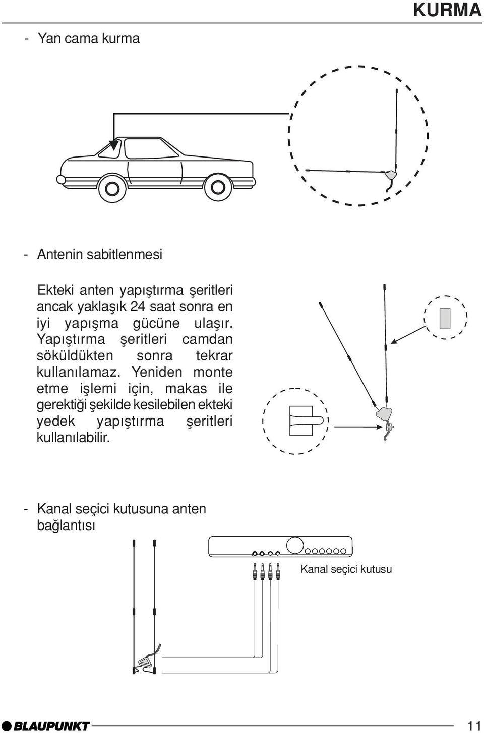 sonra en iyi yap µma gücüne ulaµ r. Yap µt rma µeritleri camdan söküldükten sonra tekrar kullan lamaz.