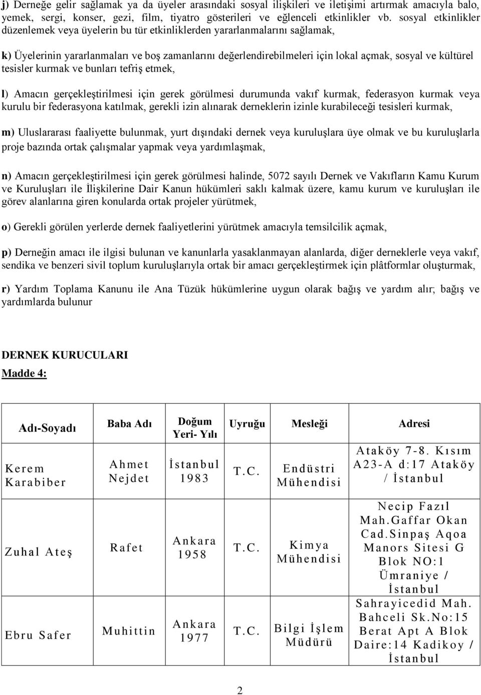 tesisler kurmak ve bunları tefriş etmek, l) Amacın gerçekleştirilmesi için gerek görülmesi durumunda vakıf kurmak, federasyon kurmak veya kurulu bir federasyona katılmak, gerekli izin alınarak