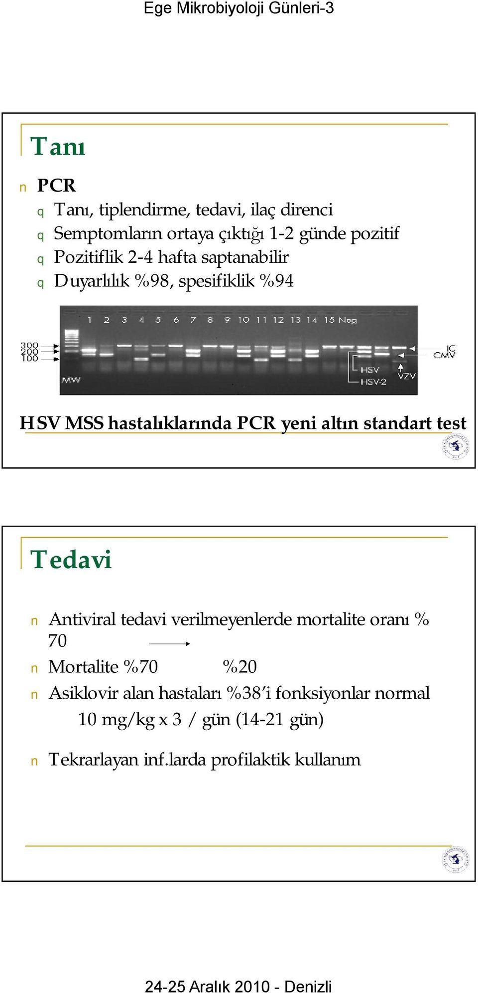 altın standart test Tedavi Antiviraltedavi verilmeyenlerde mortaliteoranı % 70 Mortalite%70 %20