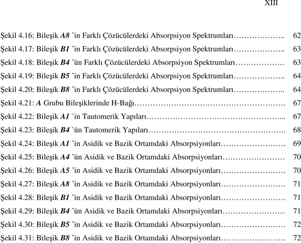 Şekil 4.22: Bileşik A1 `in Tautomerik Yapıları... Şekil 4.23: Bileşik B4 `ün Tautomerik Yapıları.. Şekil 4.24: Bileşik A1 `in Asidik ve Bazik rtamdaki Absorpsiyonları. Şekil 4.25: Bileşik A4 `ün Asidik ve Bazik rtamdaki Absorpsiyonları Şekil 4.