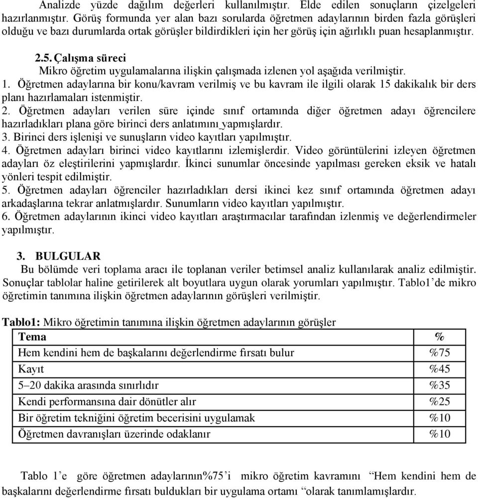 ÇalıĢma süreci Mikro öğretim uygulamalarına ilişkin çalışmada izlenen yol aşağıda verilmiştir. 1.