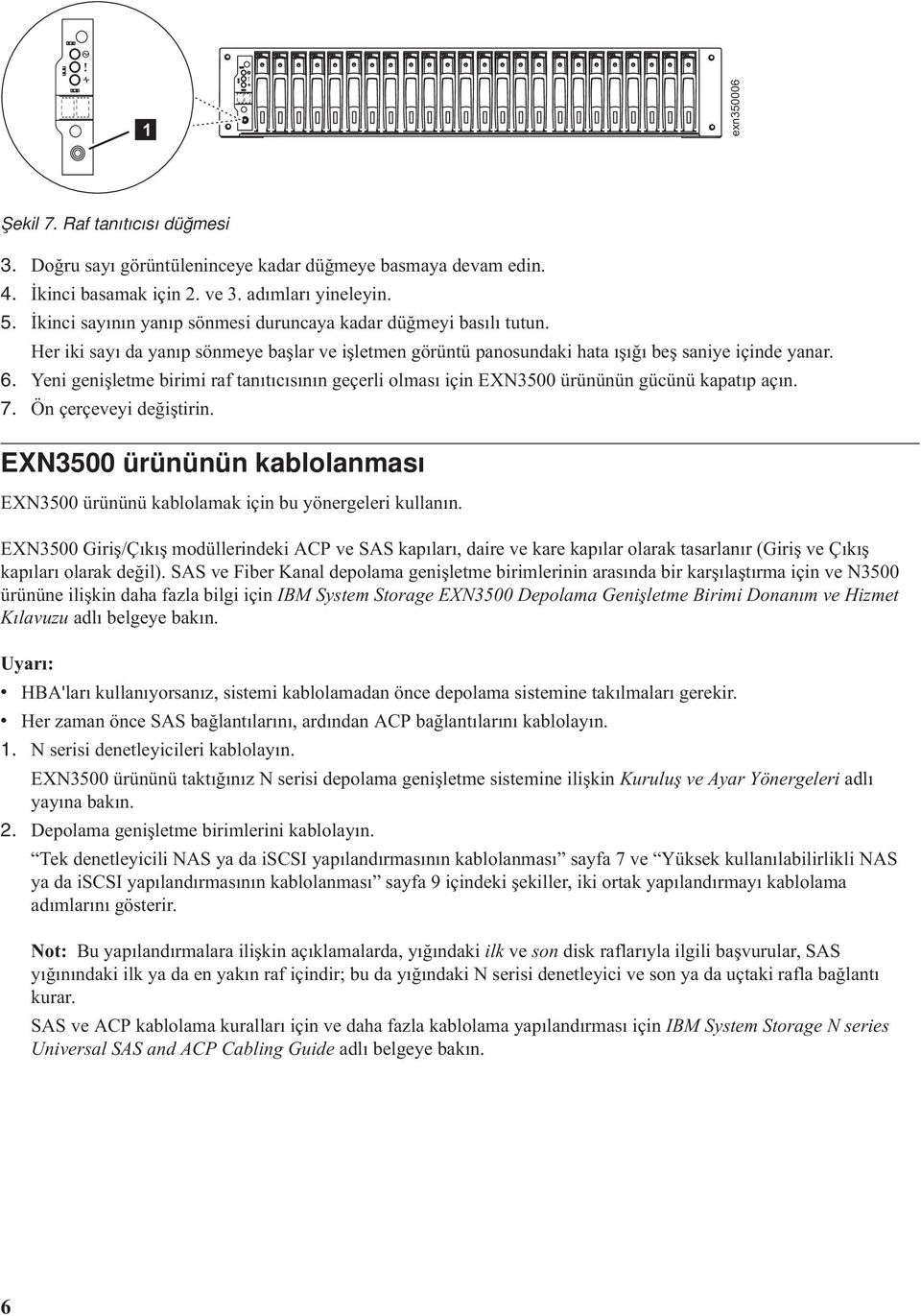 Yeni genişletme birimi tanıtıcıının geçerli olmaı için EXN3500 ürününün gücünü kapatıp açın. 7. Ön çerçeveyi değiştirin.