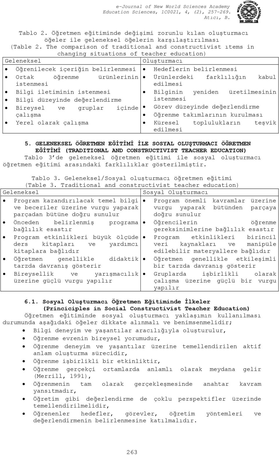 iletiminin istenmesi Bilgi düzeyinde değerlendirme Bireysel ve gruplar içinde çalışma Yerel olarak çalışma Hedeflerin belirlenmesi Ürünlerdeki farklılığın kabul edilmesi Bilginin yeniden