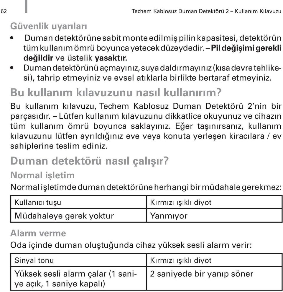 Bu kullanım kılavuzunu nasıl kullanırım? Bu kullanım kılavuzu, Techem Kablosuz Duman Detektörü 2 nin bir parçasıdır.